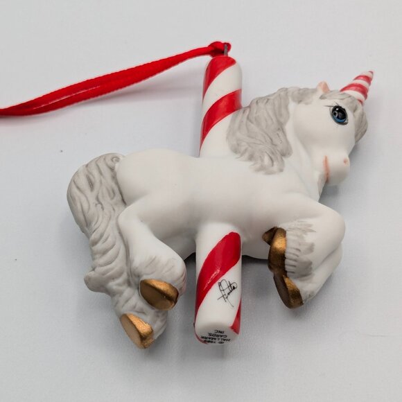 Hallmark Keepsake Merry-Go-Round Unicorn 1989, Fine Porcelain Vintage Ornament - Picture 7 of 11
